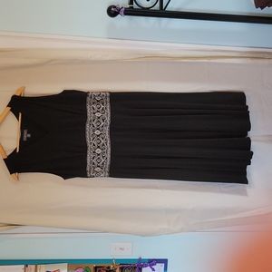 Black with Gold detailing Cocktail dress